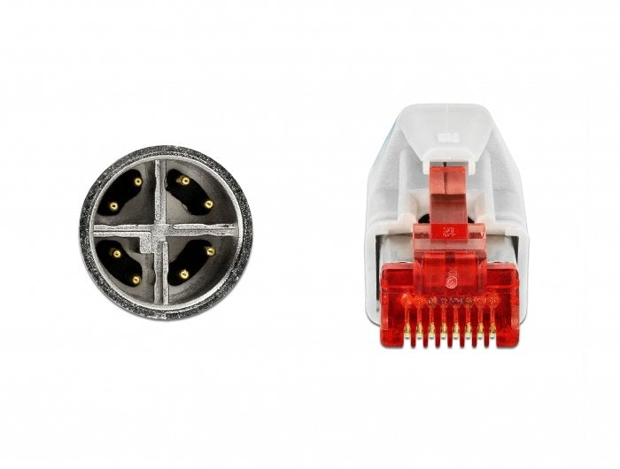 Delock Netzwerkcable M12 X-Kodiert 8 Pin Zu Rj45 Stecker Pvc 3 M