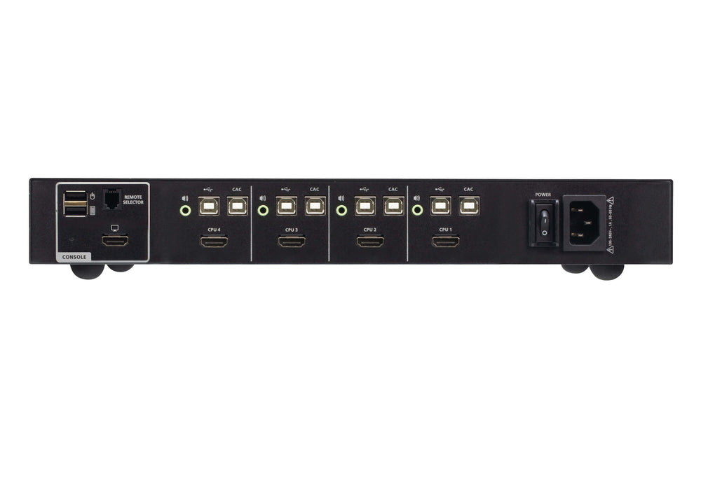4-Port Usb - 4k Hdmi Secure  Kvm Switch With Card Reader
