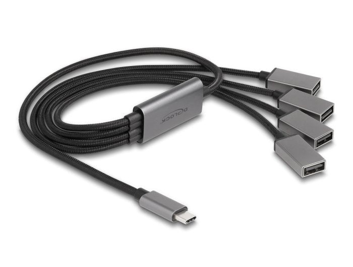 Delock 64210 Hub 4-Port Usb  2.0 Cable Usb-C 60cm