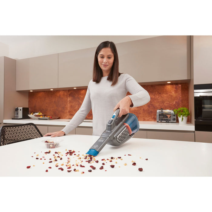 EAN 5035048712795 - Black & Decker BHHV520BF-QW aspiradora de mano Azul, Plata, Titanio Sin bolsa imagen 11