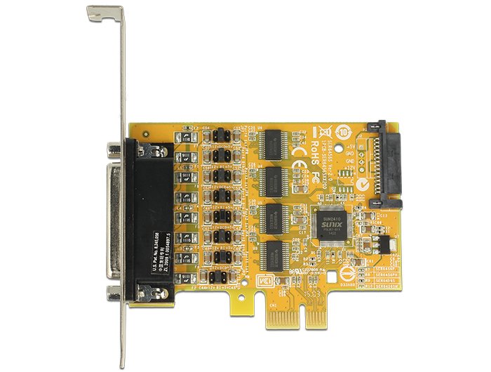 Pci Express X1 Karte Zu 4 X Seriell Mit Spannungsversorgung