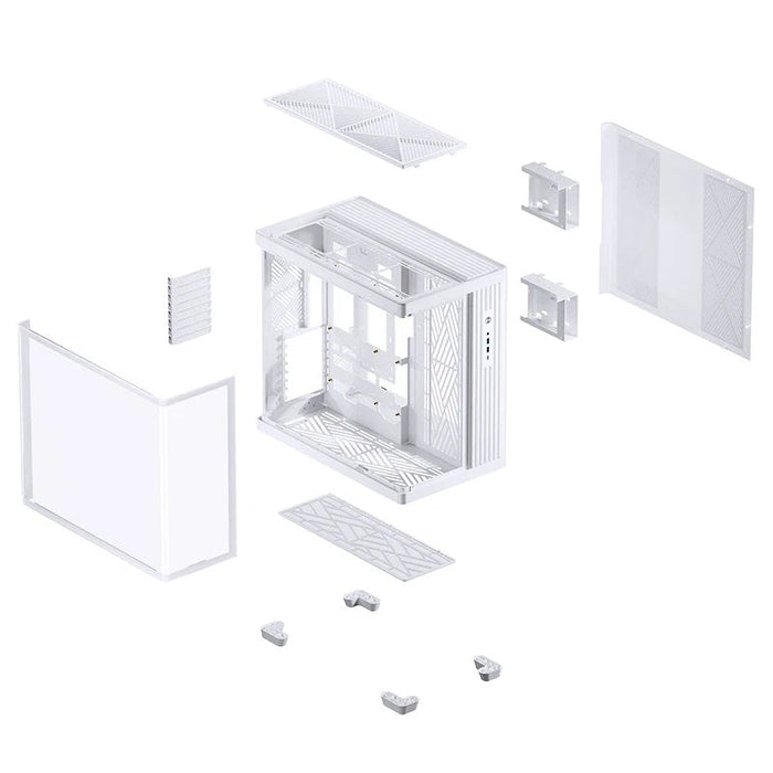 Caja Pc Jonsbo Tk-4 Midi-Tower, Atx, Tempered Glass - Blanco