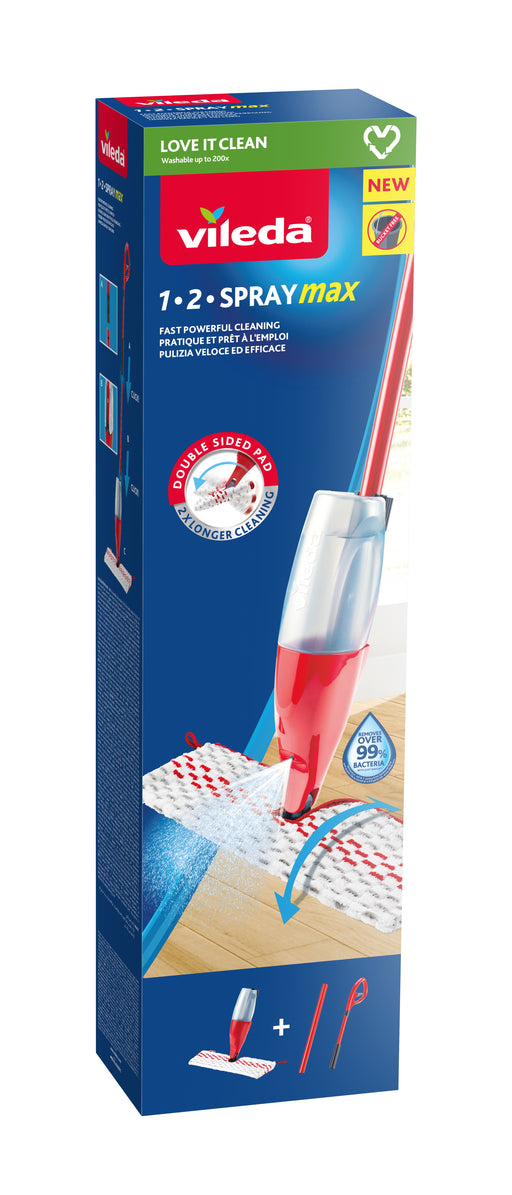EAN 4023103222755 - Vileda 1.2 Spray Max fregona Microfibra, Plástico Seca y húmeda Rojo, Blanco imagen 2