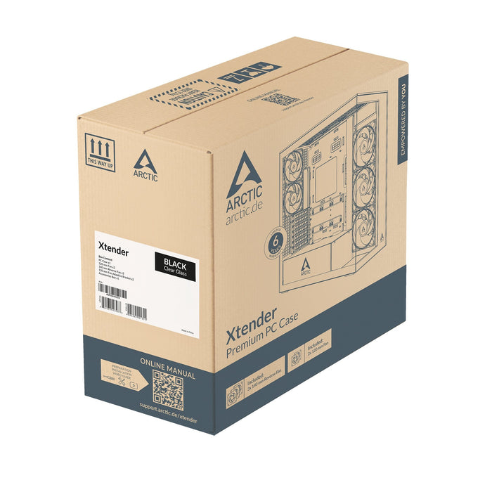 Caja Pc Arctic Xtender (Negro, Tempered Glass X 2 (Klar)) Acpcc00023a