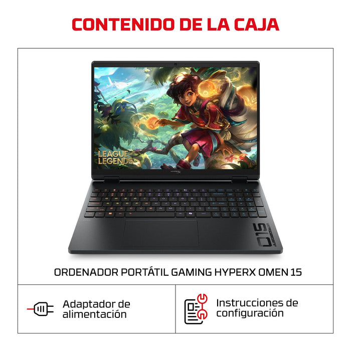 Portátil Hp Hyperx Omen 15-Ga0014ns U7 355 16gb 512gb Rtx 5060 15.3"2k Fdos