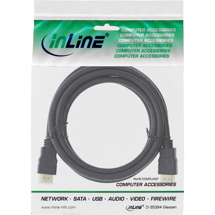 Cable Hdmi De Inline Con Ethernet Macho A Macho Negro 0,5m