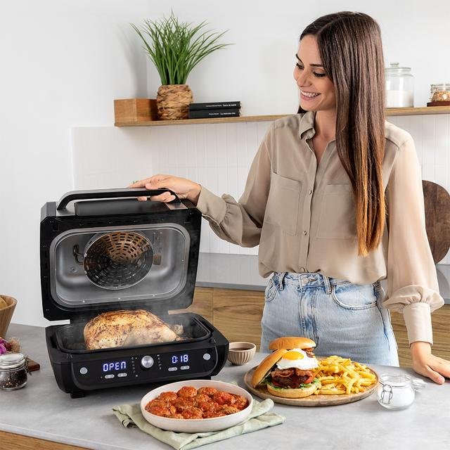 EAN 8435484049504 - Cecotec Cecofry FireDome 8000 Pro Sencillo 8 L Independiente 1700 W Freidora de aire caliente Negro, Acer imagen 6