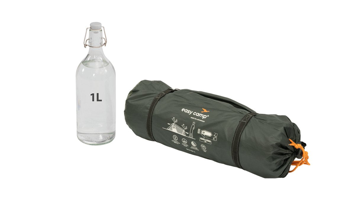 Tienda Túnel Easy Camp Sarek 1 Verde Oscuro/Naranja, Modelo 2025 120467