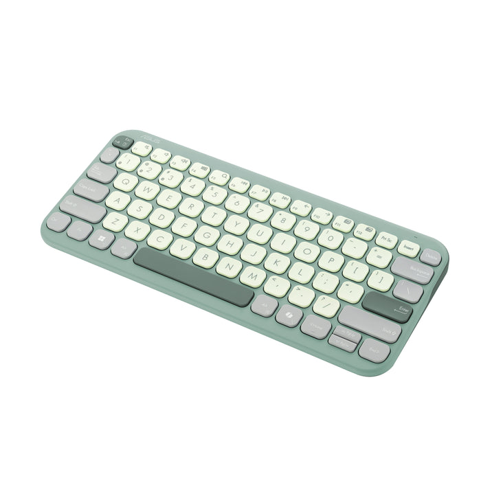 Asus Marshmallow Kw100, Teclado Verde Claro/Gris, Diseño De, Mecanismo De Tijera 90xb0880-Bkb070