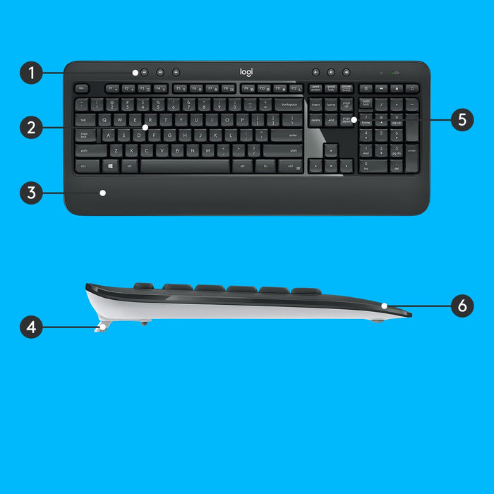EAN 5099206077393 - Logitech 920-008677 teclado Ratón incluido Universal RF inalámbrico QWERTZ Suizo Negro imagen 10
