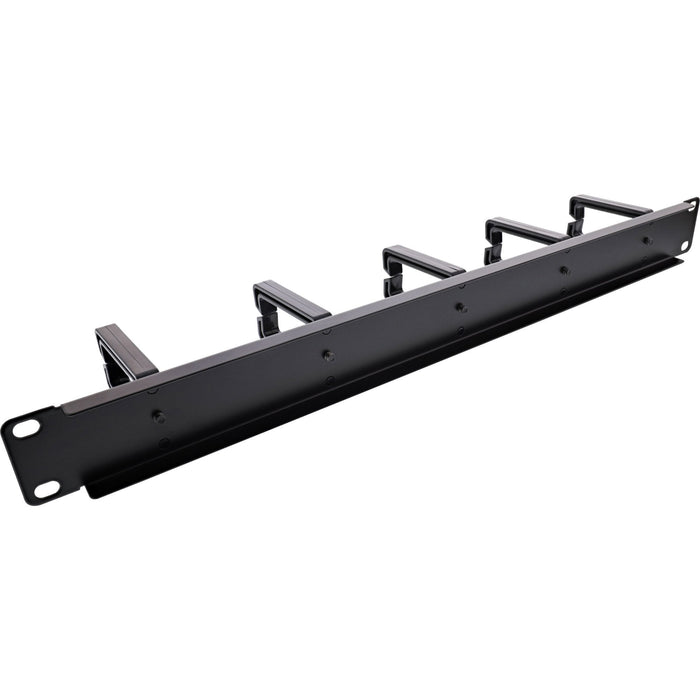 Panel De Gestión De Cables Inline De 19", 5 Soportes Pequeños, Ral9005, Negro