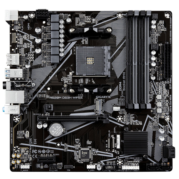 Gigabyte A520m Ds3h Wf6e Am4 4xddr4 4xsata 1xm.2
