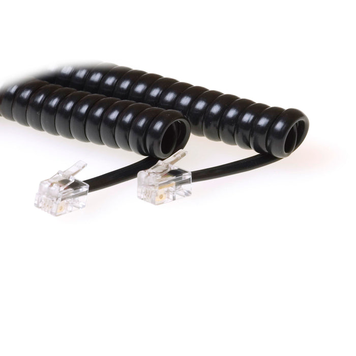 EAN 8716065133530 - ACT Coiled phonehorn cable 1,5 m Negro imagen 1