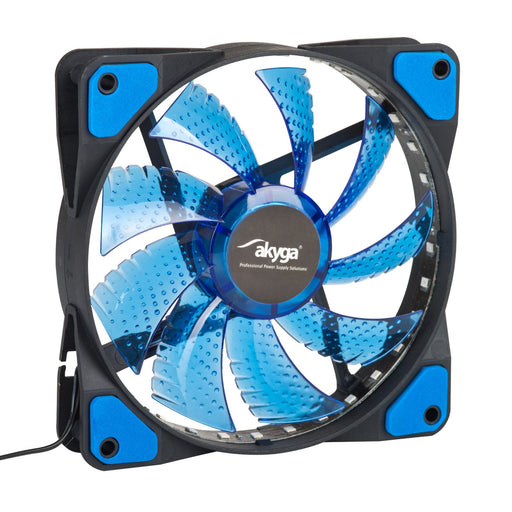 EAN 5901720136121 - Akyga AW-12E-BL sistema de refrigeración para ordenador Carcasa del ordenador Ventilador 12 cm Negro imagen 1