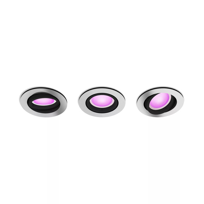 Philips Hue Blanco & Color Ambiance Centura Einbaustrahler 3 Flg. Aluminium 3x4.2w