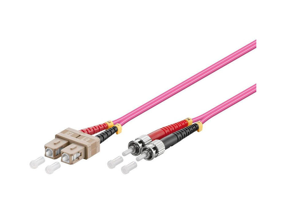 Cable De Red Lwl Duplex Om4 (Multimode, 50 125) Sc St, Lszh, Austauschbare Polaridad, 1m, Good Connections®