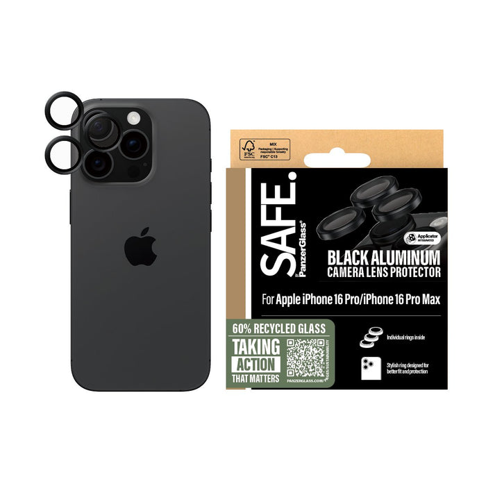 EAN 5715685003059 - PanzerGlass SAFE. by ® Camera Lens Protector Black iPhone iPhone 16 Pro | 16 Pro Max Protector de pantall imagen 2