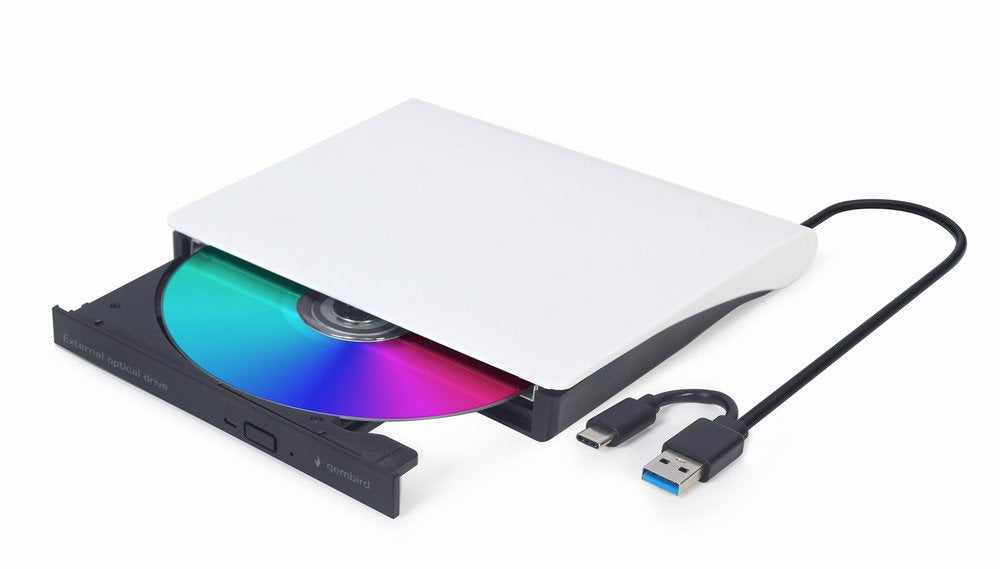 Gembird Dvd-Usb-03-Bw Unidad De Disco Óptico Dvd±Rw Negro, Blanco