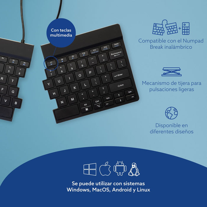 EAN 8719274491705 - R-Go Tools RGOSBUSWLBL teclado Oficina Inglés de EE. UU. imagen 12