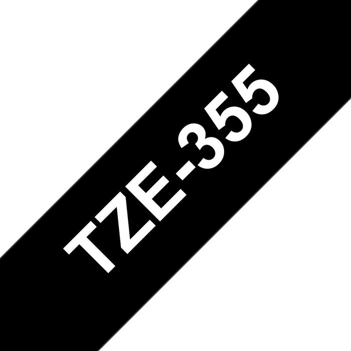 EAN 4977766685856 - Brother TZE-355 cinta para impresora de etiquetas Blanco sobre negro imagen 1