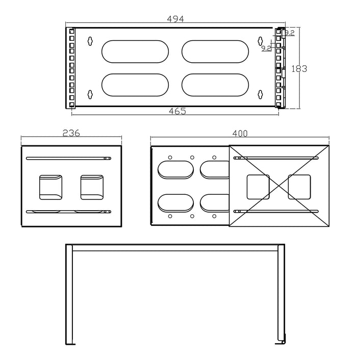EAN 4043718284801 - InLine 19104A armario rack 4U Bastidor de pared Negro imagen 4