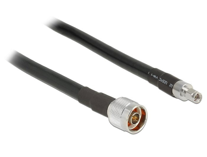 Delock Cable De Antena De Macho N  Macho Rp-Sma Cfd400 Llc400 5 M De Baja Pérdida