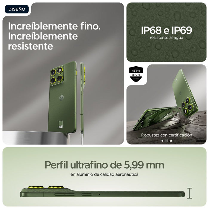 Motorola Edge 70 17 Cm (6.7") Dual Sim Android 16.0 5g Usb Type-C 12 Gb 512 Gb 4800 Mah Green