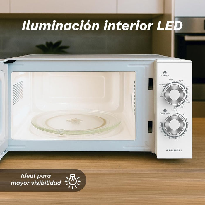 EAN 8426156018973 - Grunkel MWG-25MG microondas Blanco Microondas con grill Encimera 25 L 900 W imagen 7