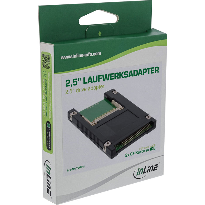 Adaptador Inline Ide De 2,5" A 2x Compact Flash Utiliza Tarjetas Cf Como Discos Duros