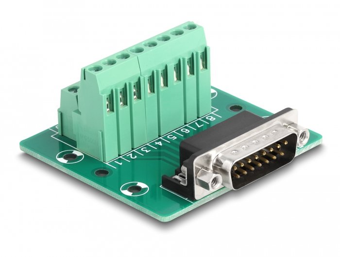 D-Sub 15 Pin Stecker Zu Terminalblock Für Hutschiene