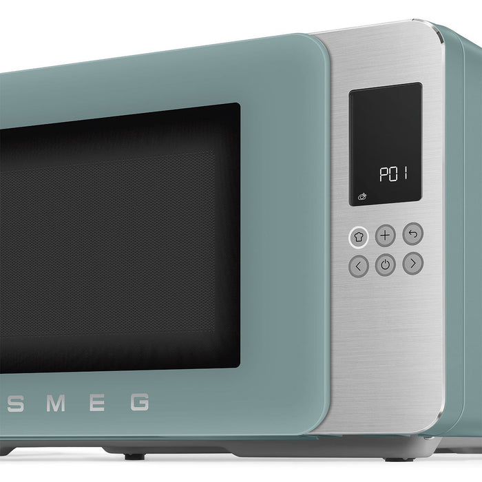 Microondas Smeg Con Grill Moc01egmeu, 4 Funciones, 1900w, Verde Esmeralda Mate