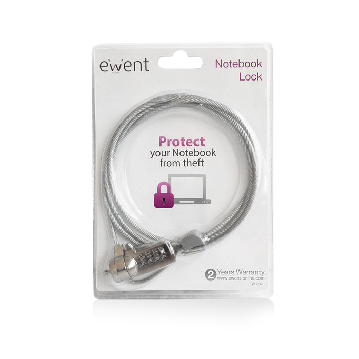 EAN 8056045875372 - Ewent EW1241 cable antirrobo Plata 1,5 m imagen 3
