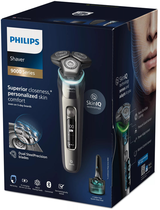 EAN 8720689018142 - Philips SHAVER Series 9000 S9974/55 afeitadora Máquina de afeitar de rotación Recortadora Cromo imagen 2