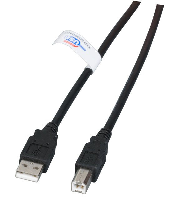 Efb Usb2.0 Anschlusscable A-B, St.-St., 5,0m, Schwarz, Lszh