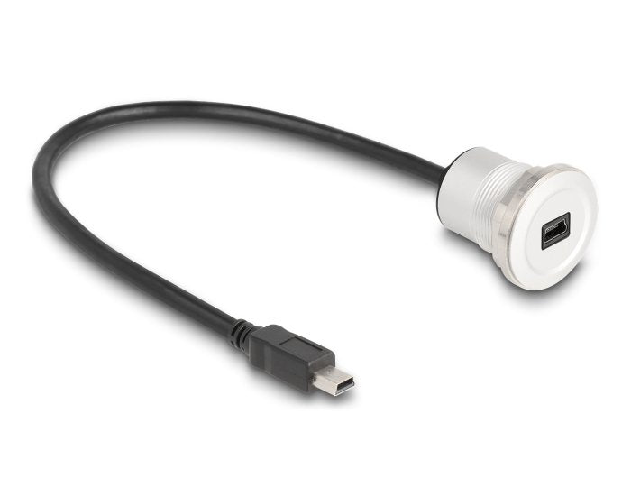 Delock Usb2.0 Mini-B Einbaubuchse Mit Cablep. St. Alu. 30cm