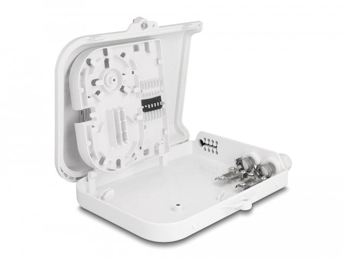 Lwl Verteilerbox Für Innen- Und Aussenbereich Ip65 Wasserfest Abschliessbar 8 Port Weiss