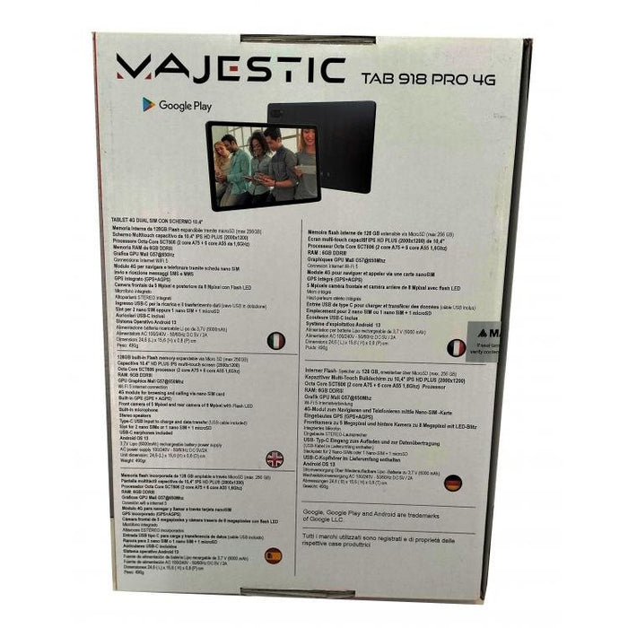 EAN 8002829814433 - New Majestic TAB 918 PRO 4G 128 GB 26,4 cm (10.4") 6 GB Wi-Fi 5 (802.11ac) Android 13 Negro imagen 5