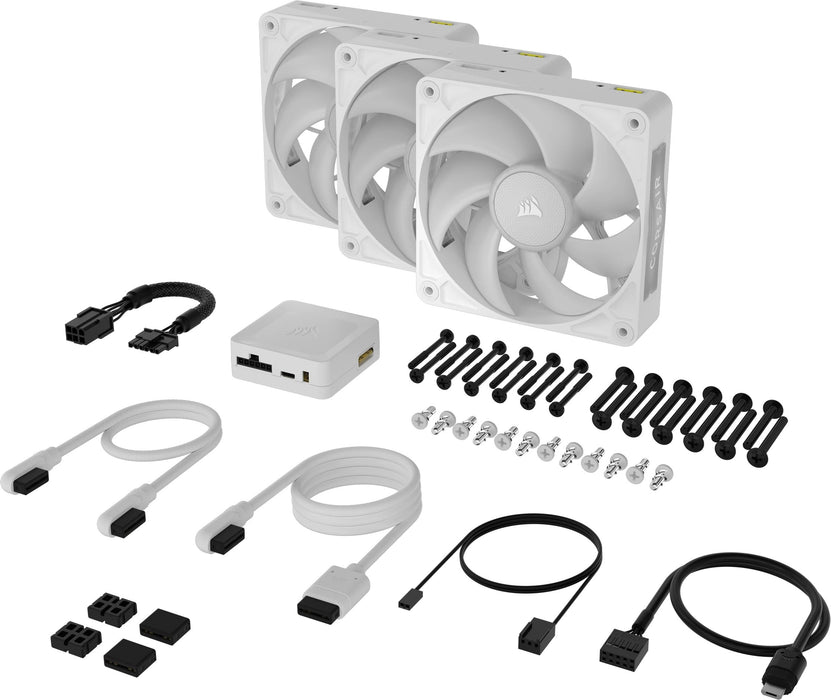 EAN 0840006683018 - Corsair iCUE LINK RX120 MAX RGB Carcasa del ordenador Ventilador 12 cm Blanco 3 pieza(s) imagen 3