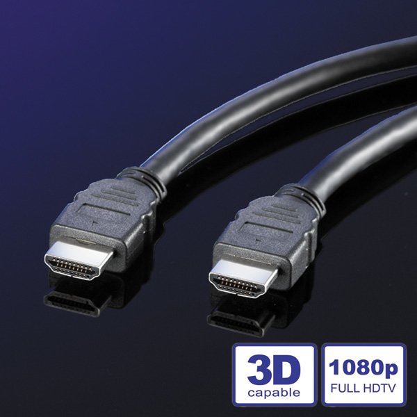Roline Hdmi High Speed Cable Mit Ethernet, Schwarz, 7,5 M