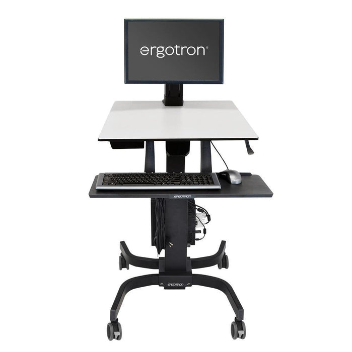Ergotron Workfit-C Steh-Sitz-Arbeitsplatz Ein Lcd Ld Hd Fahrwagen Bis 61cm 24zoll Display 11,3kg.Anhebung Bis 63cm Vesa 75x75 100x