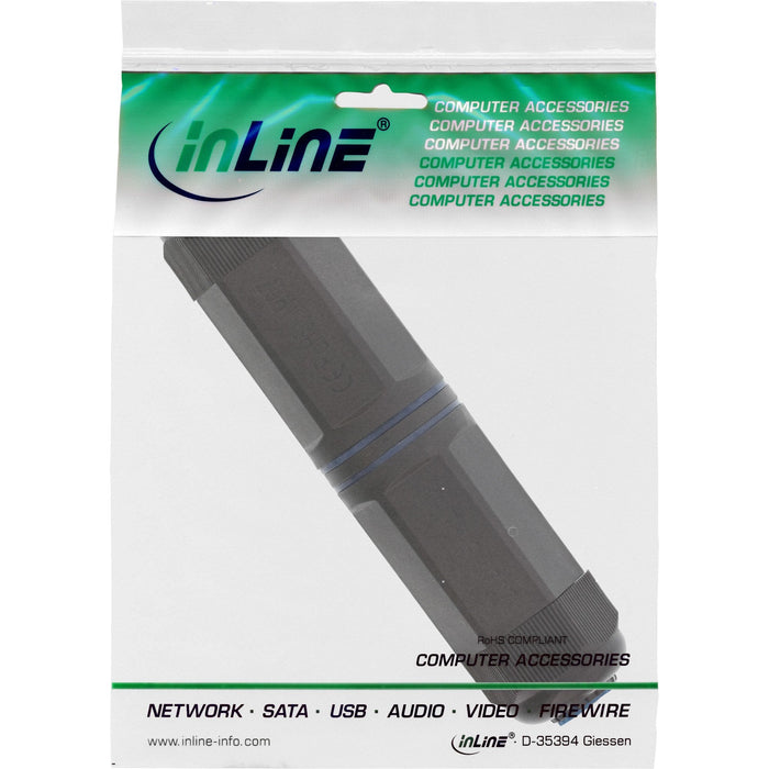 Acoplamiento Inline Cat.6, Resistente Al Agua Ip67, 2x Rj45 F/F, 1:1