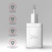 EAN 8595247908308 - Axagon ACU-PD20W wall charger 1x QC3.0/AFC/FCP/PD type-C 20W white Teléfono móvil, Smartphone, Reloj inte imagen 5