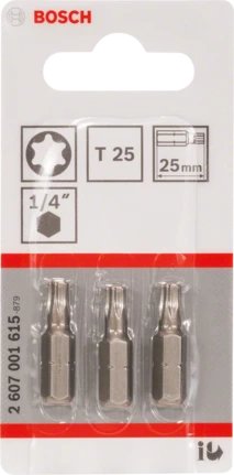 EAN 3165140301411 - Bosch 2 607 001 615 punta de destornillador 3 pieza(s) imagen 2