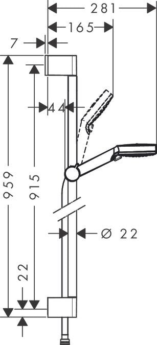 EAN 4011097792019 - Hansgrohe Crometta sistema de ducha Cromo, Blanco imagen 2