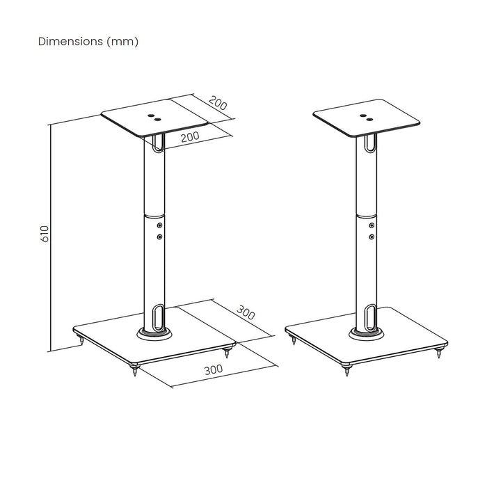 EAN 8435739904251 - AISENS SPK10U-431 soporte de altavoz Piso Acero, Vidrio imagen 7