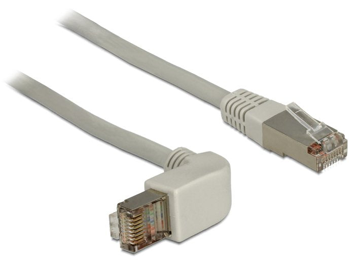 Delock 83524 Cable De Red Rj45 Cat.6 S/Ftp Acodado Hacia Arriba / Recto 0,5 M