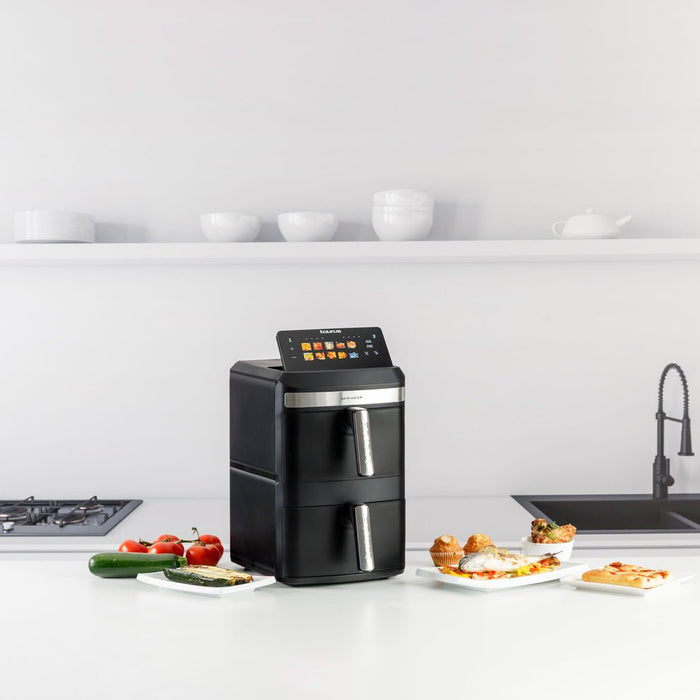 EAN 8414234730022 - Taurus Air Fry Duo Slim Doble 13 L Independiente 2800 W Freidora de aire caliente Negro imagen 2