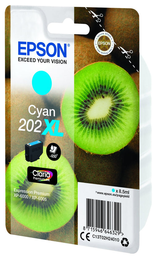 EAN 8715946646329 - Epson Kiwi 202XL cartucho de tinta 1 pieza(s) Original Alto rendimiento (XL) Cian imagen 1