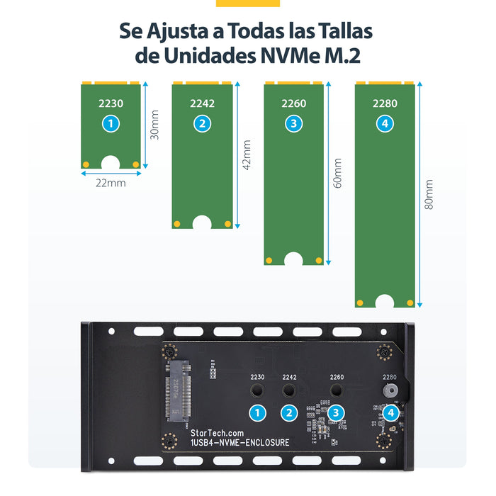 EAN 0065030907248 - StarTech.com 1USB4-NVME-ENCLOSURE caja para disco duro externo Caja externa para unidad de estado sólido  imagen 10