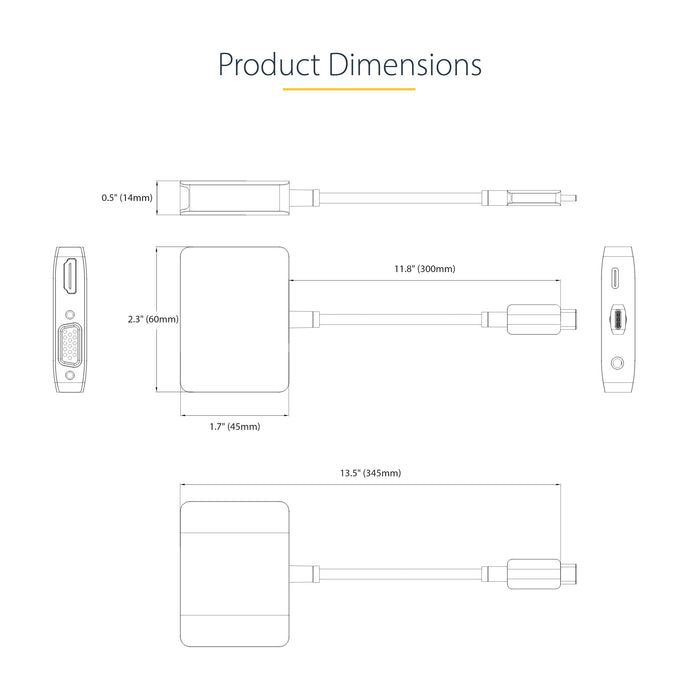 EAN 0065030895590 - StarTech.com 122-USBC-HDMI-4K-VGA Adaptador gráfico USB 3840 x 2160 Pixeles Gris imagen 9